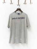 Vintage Polo Sport Thrashed Gray Painter's T-Shirt