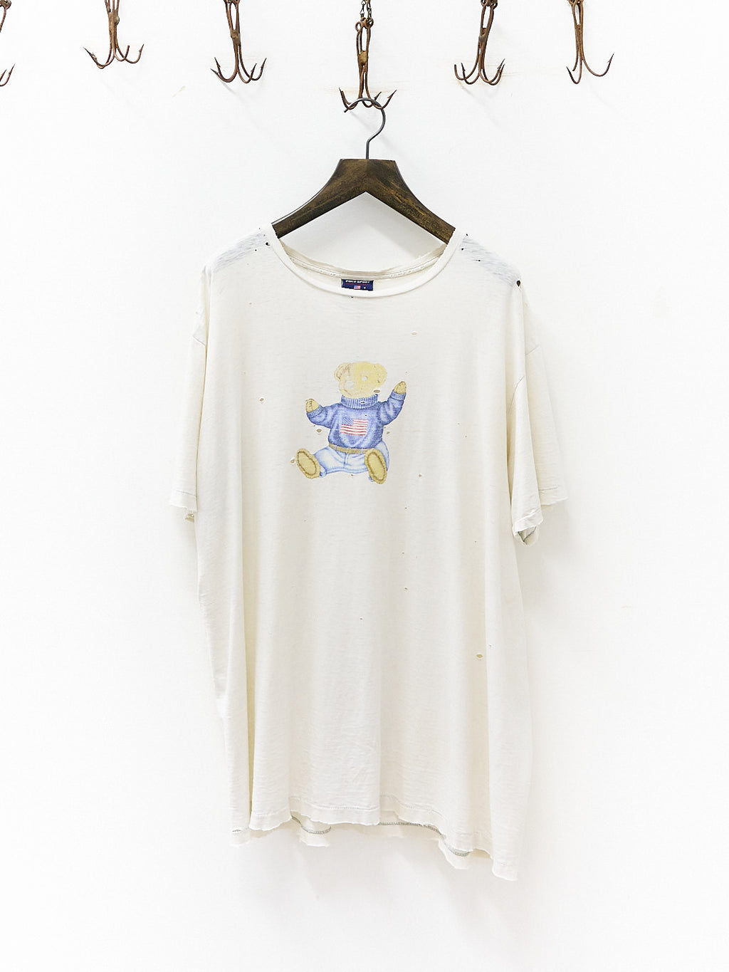 Vintage 90's Polo Sport Polo Bear Thrashed T-Shirt