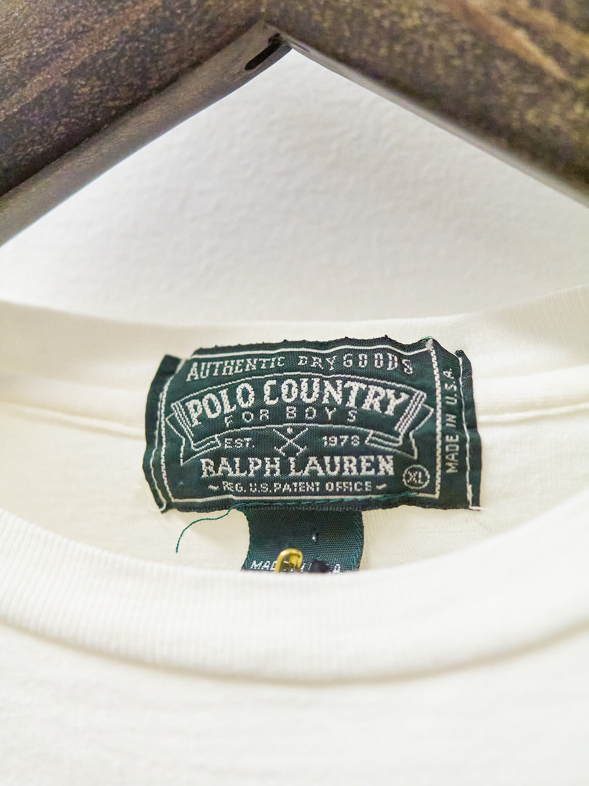 Polo Country Chopped Long-Sleeve White Pocket T-Shirt