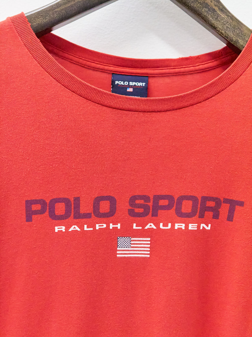 Vintage Polo Sport Red Long-Sleeve T-Shirt