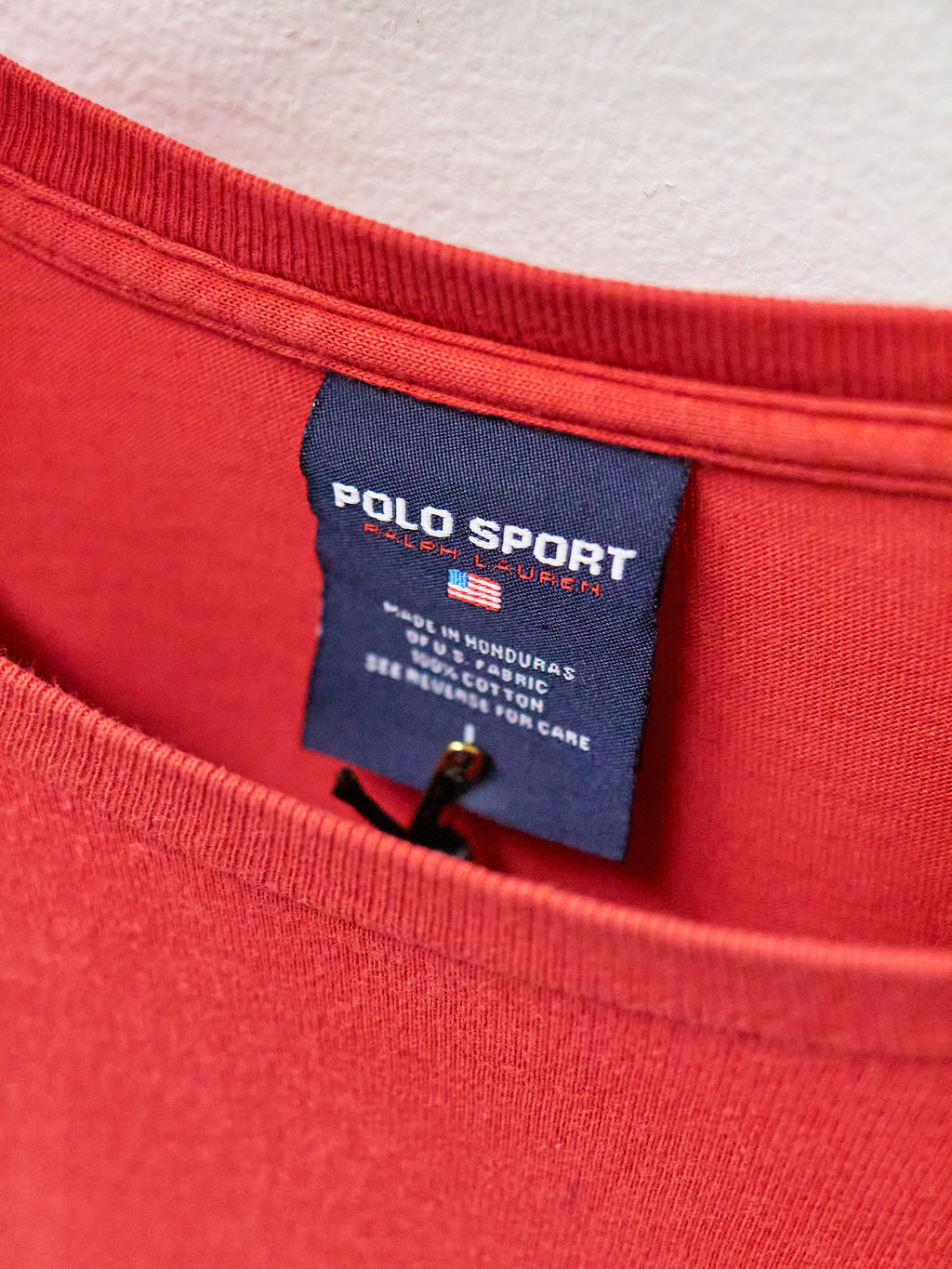 Vintage Polo Sport Red Long-Sleeve T-Shirt