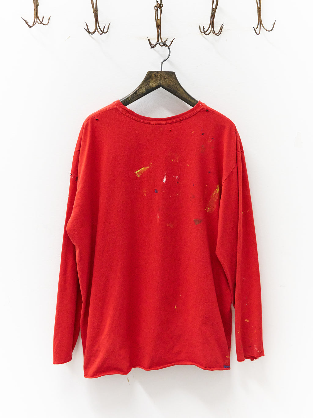Vintage Polo Sport Red Long-Sleeve Painter's T-Shirt