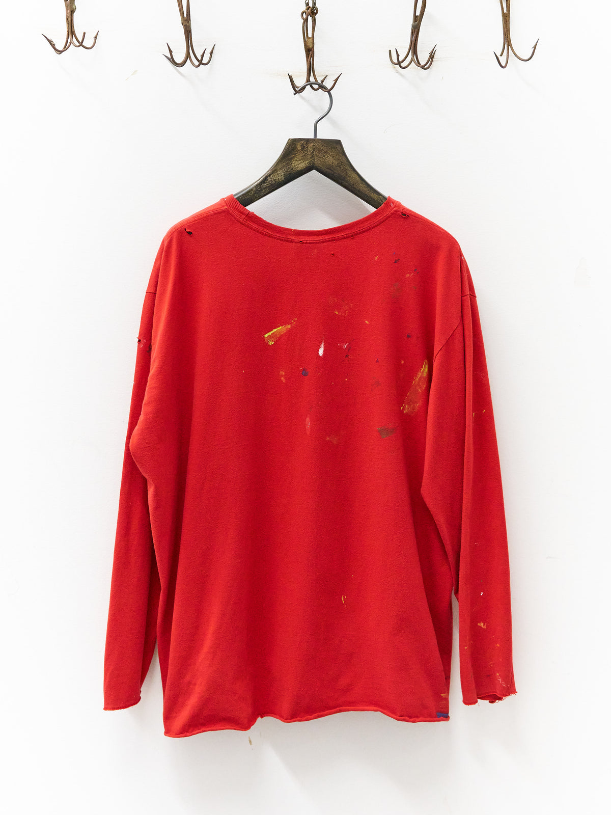 Vintage Polo Sport Red Long-Sleeve Painter's T-Shirt