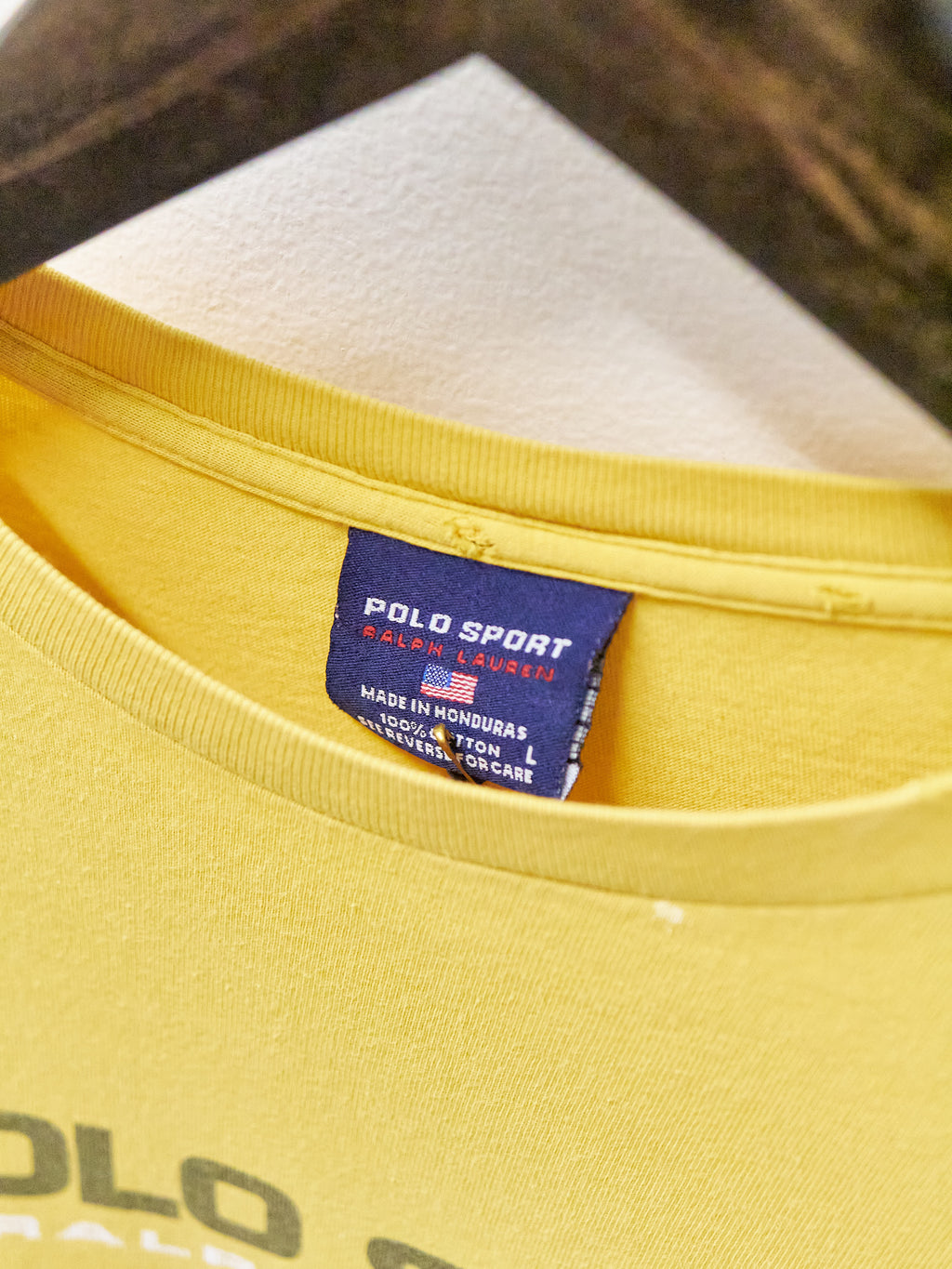 Vintage Polo Sport Yellow Long-Sleeve T-Shirt