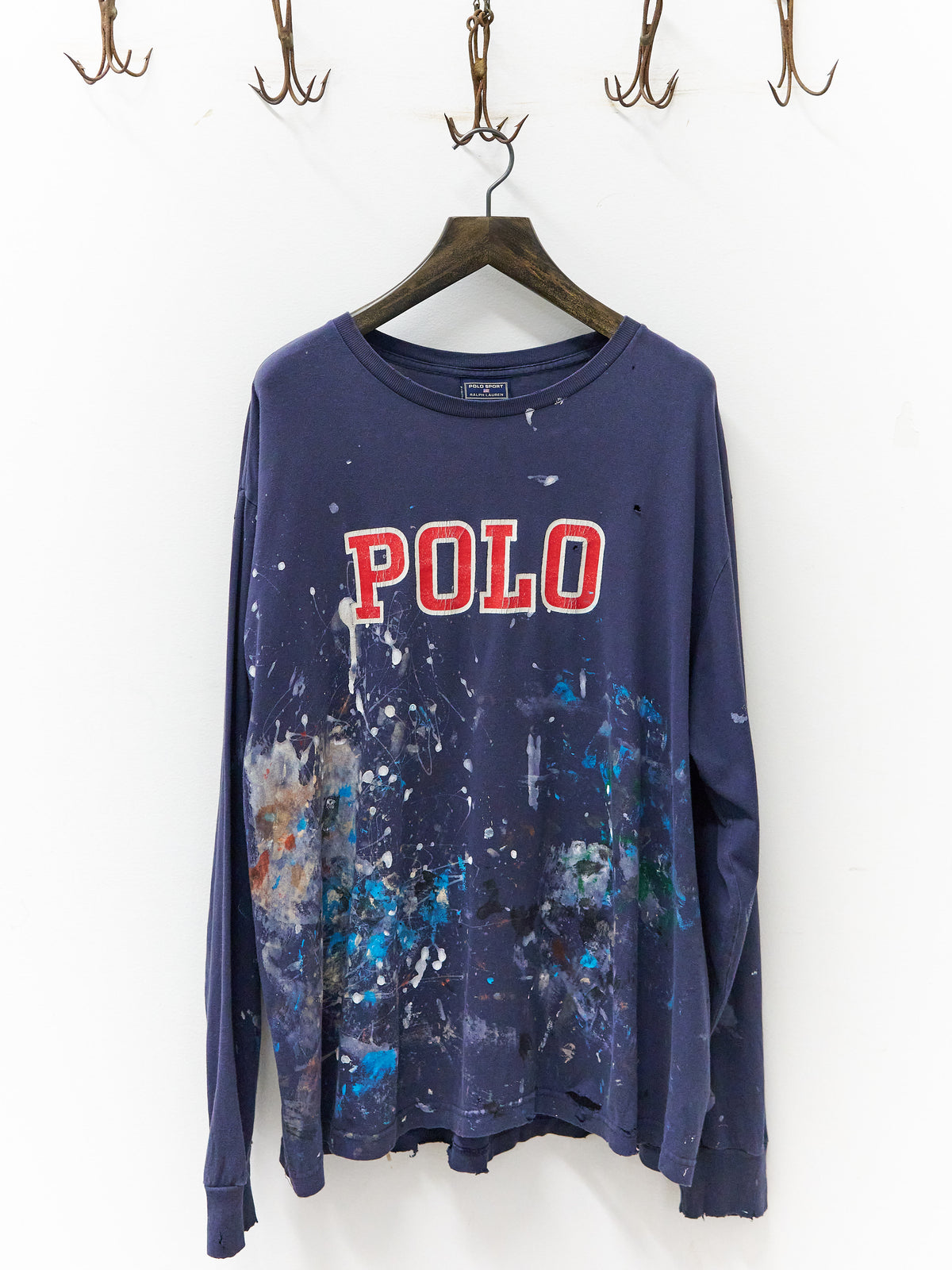 Vintage Polo Ralph Lauren Spell-Out Painter's Long-Sleeve T-Shirt