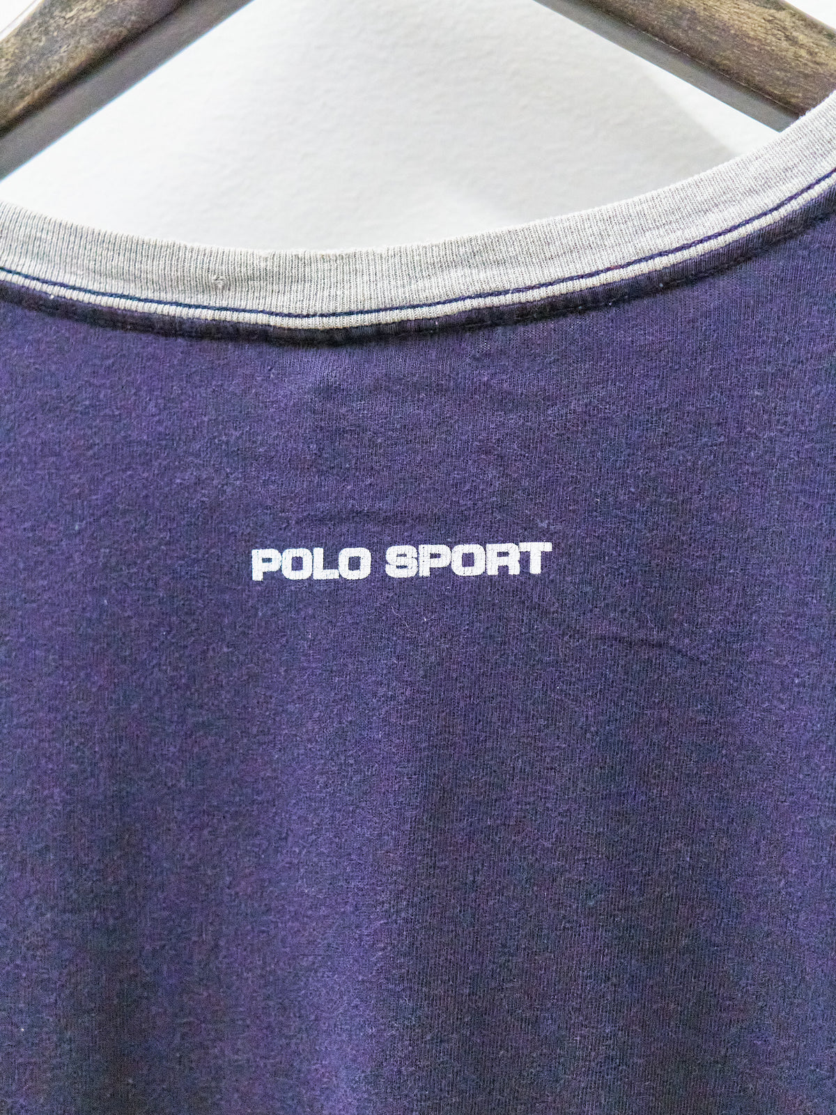 Vintage Polo Sport 2000 Navy Painter's Long-Sleeve Chopped T-Shirt