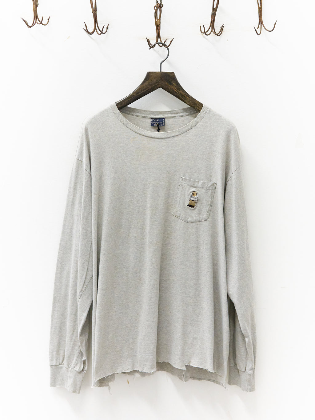 Polo Bear Long-Sleeve Thrashed Pocket T-Shirt