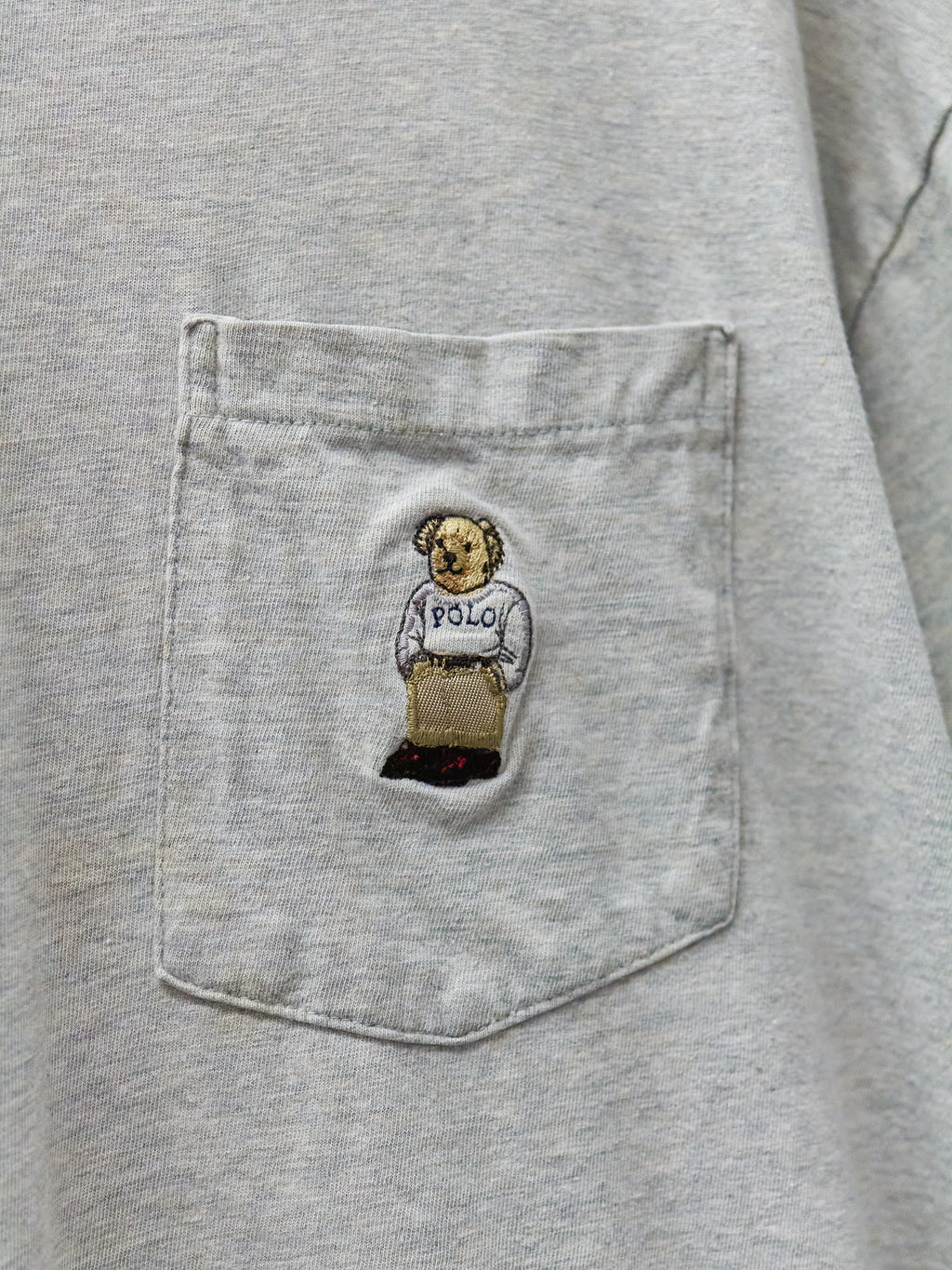 Polo Bear Long-Sleeve Thrashed Pocket T-Shirt