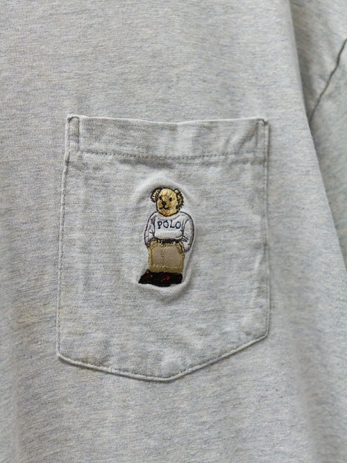 Polo Bear Long-Sleeve Thrashed Pocket T-Shirt