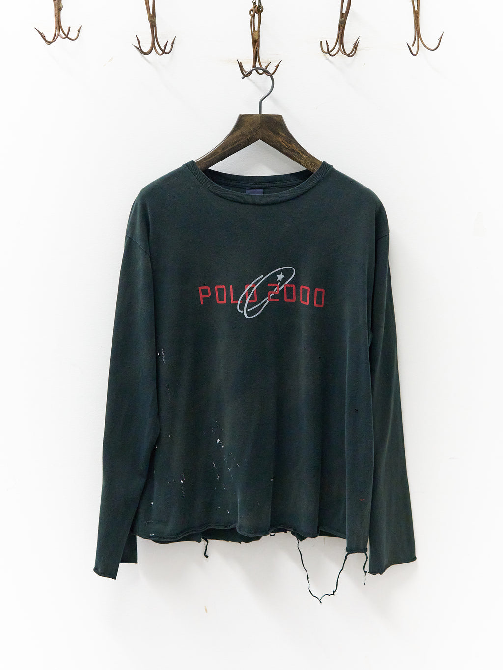 Vintage Polo Ralph Lauren 2000 Black Long-Sleeve Well-Worn T-Shirt