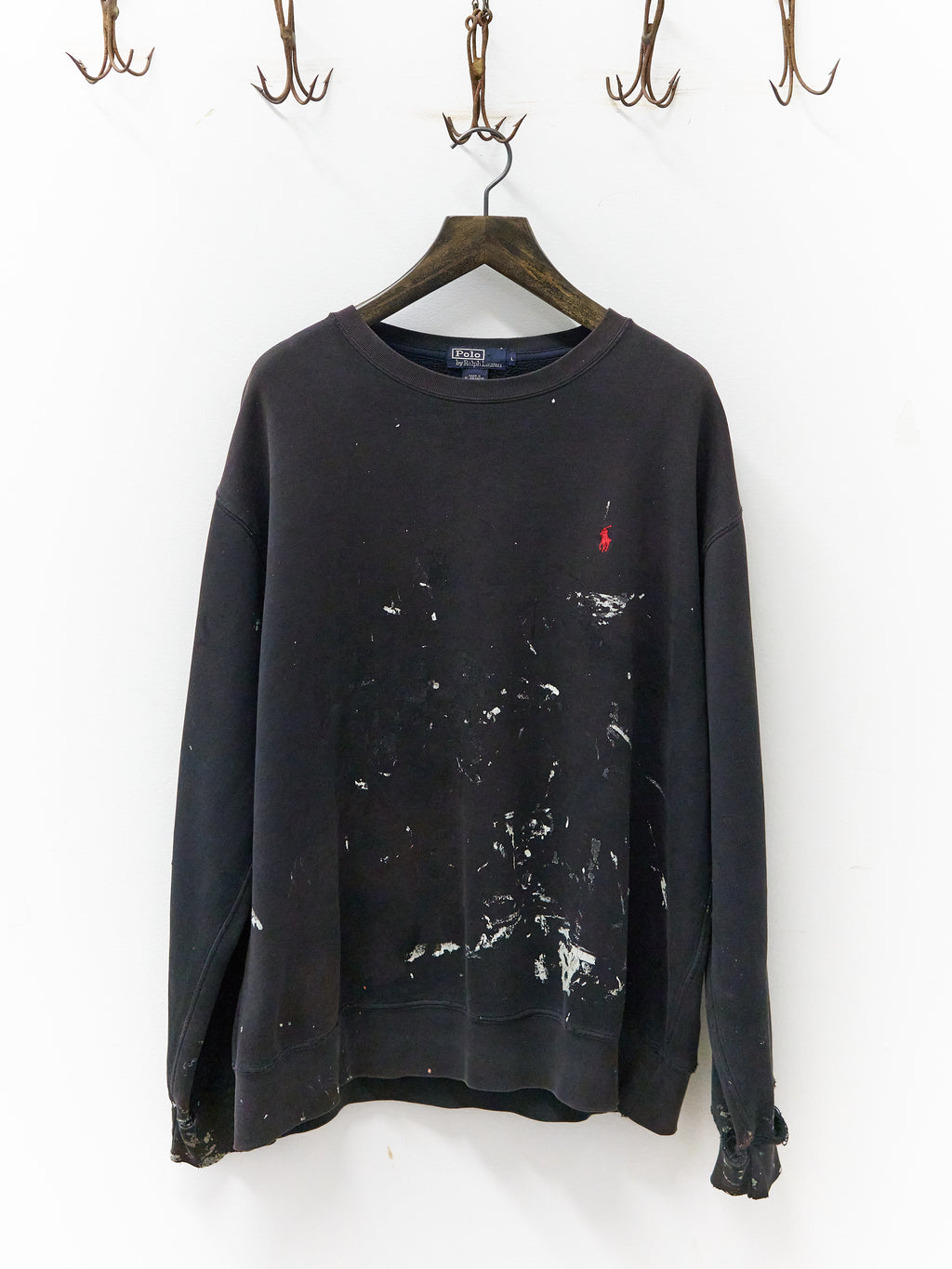 Polo Ralph Lauren Black Painter's Crewneck