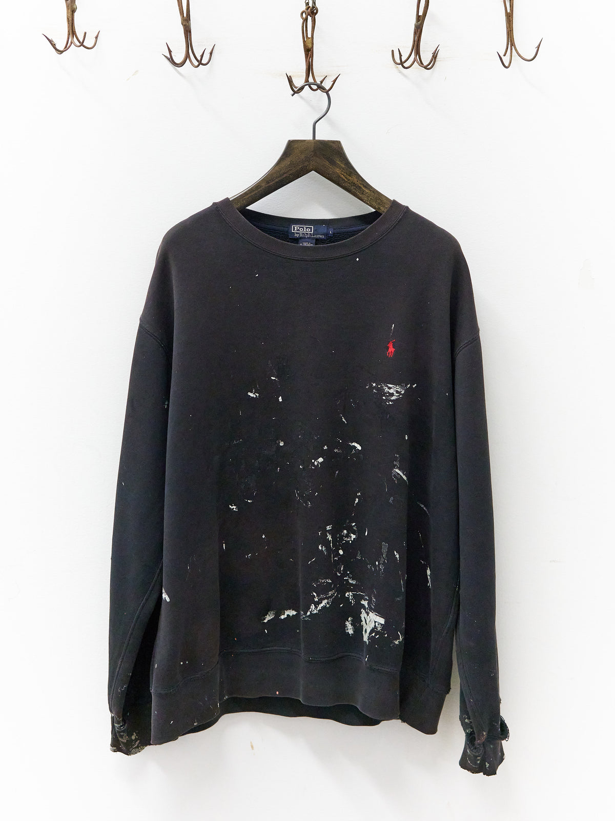 Polo Ralph Lauren Black Painter's Crewneck