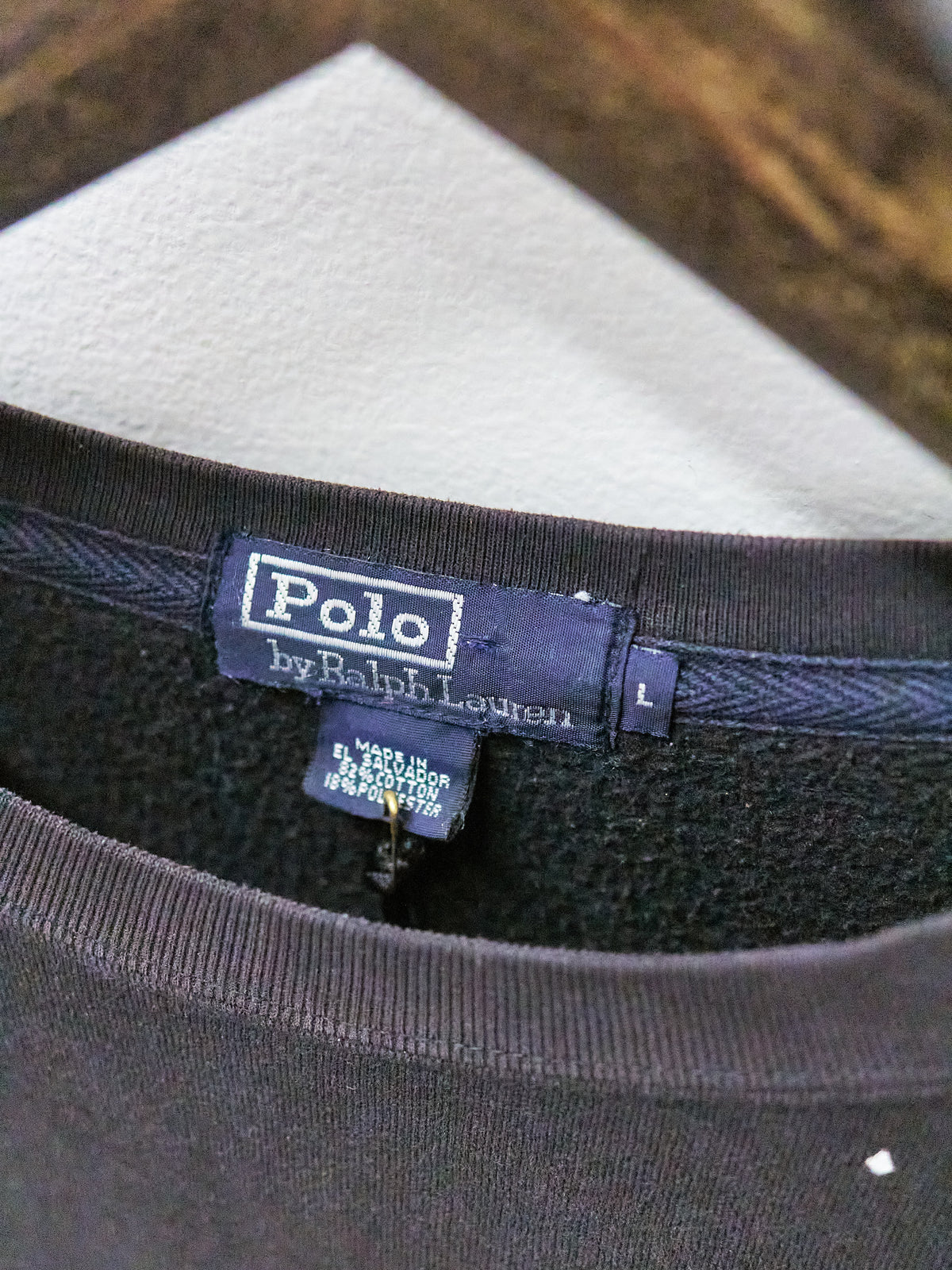 Polo Ralph Lauren Black Painter's Crewneck