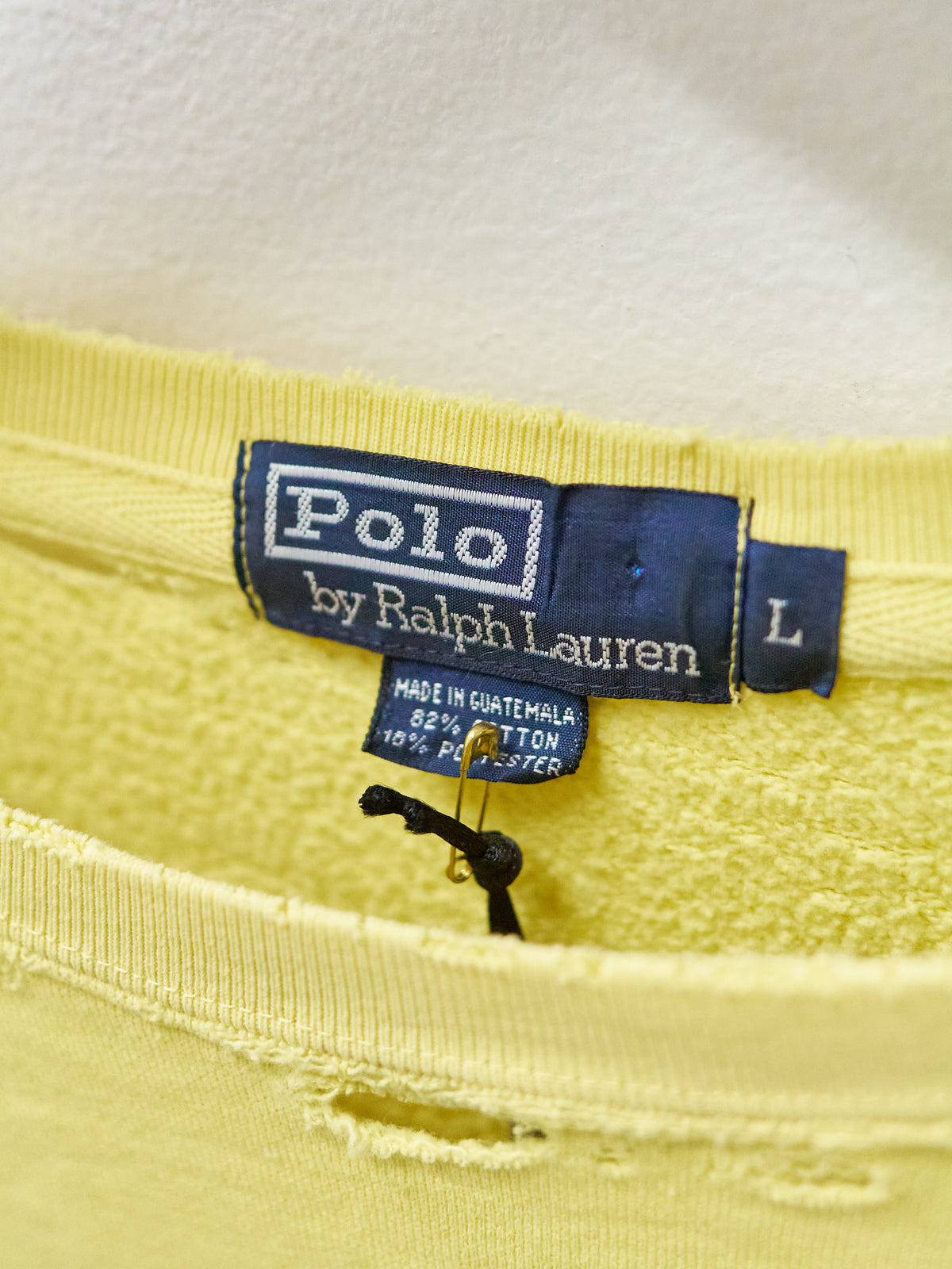 Polo Ralph Lauren Thrashed Yellow Crewneck