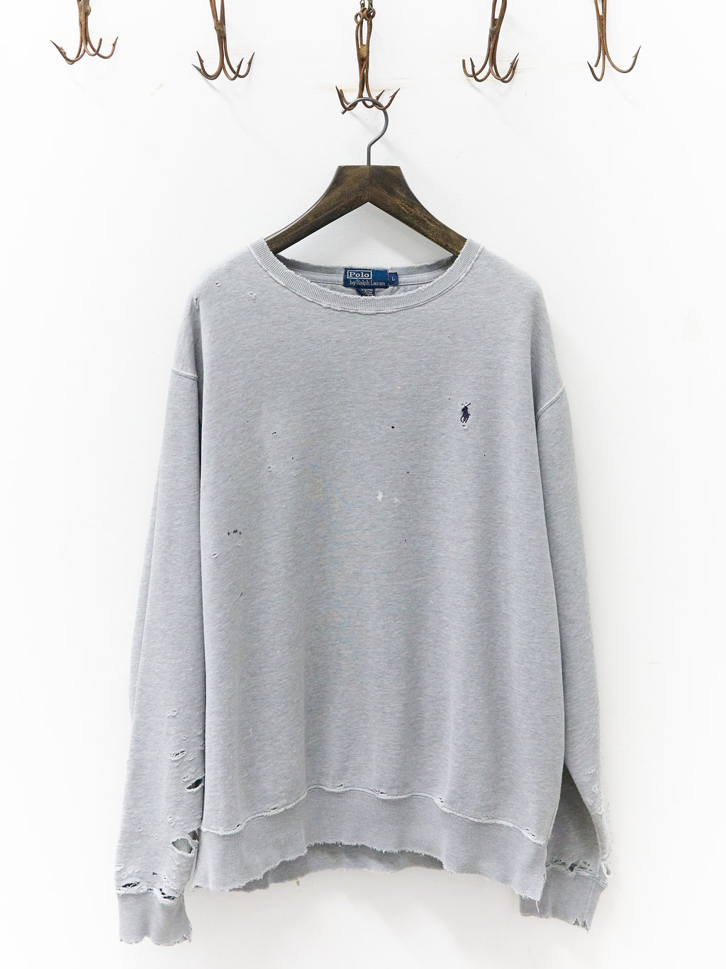 Polo Ralph Lauren Gray Thrashed Crewneck