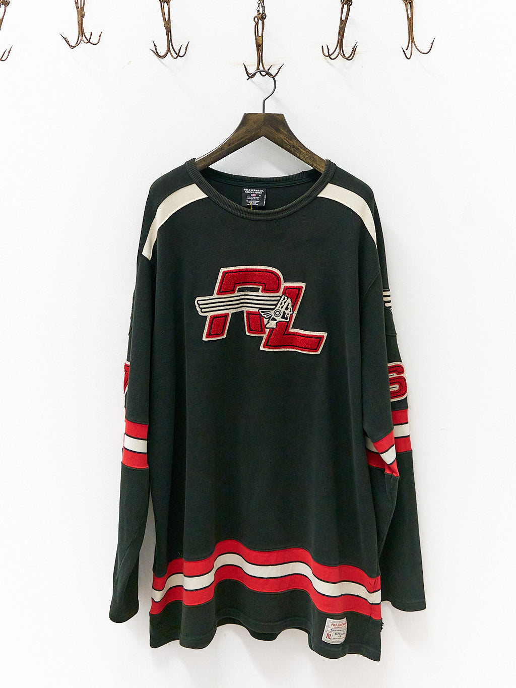 Polo Jeans Co Hockey Jersey Style Long-Sleeve Shirt