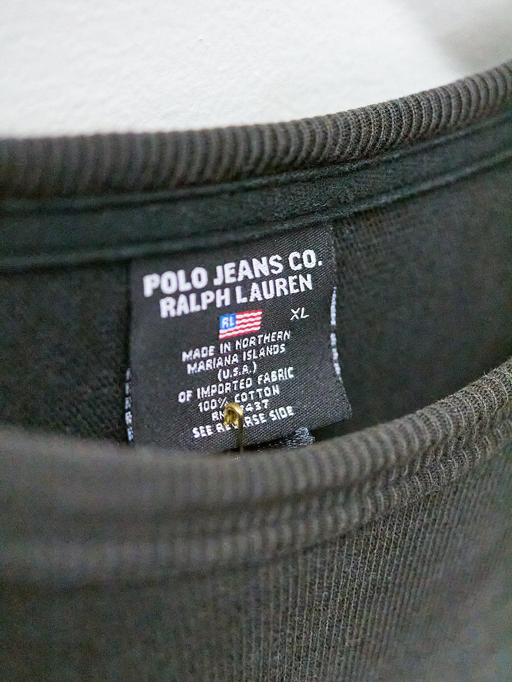 Polo Jeans Co Hockey Jersey Style Long-Sleeve Shirt