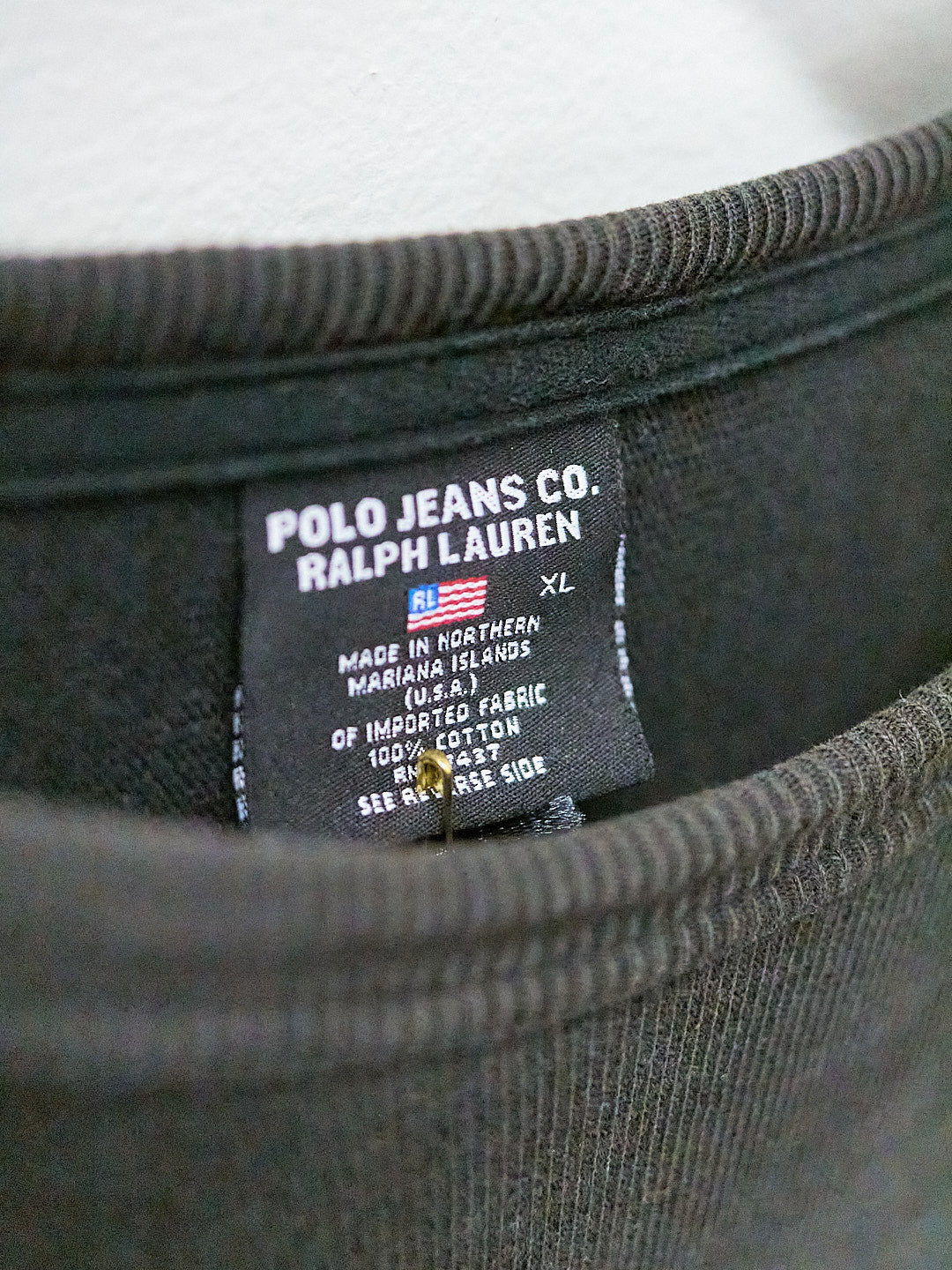 Polo Jeans Co Hockey Jersey Style Long-Sleeve Shirt