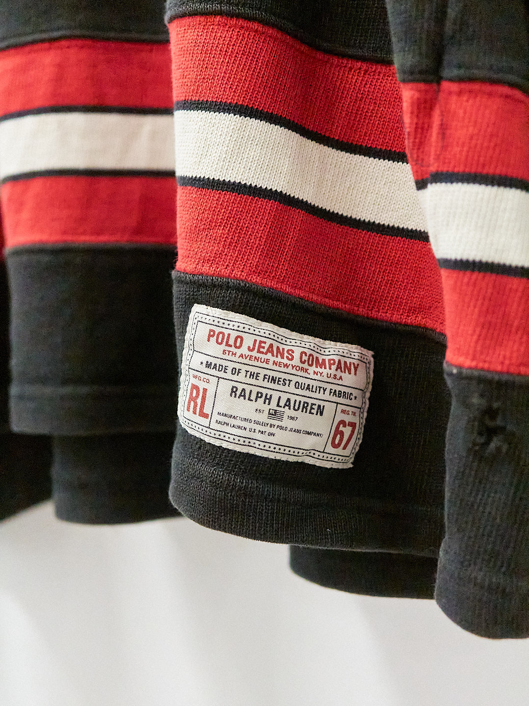 Polo Jeans Co Hockey Jersey Style Long-Sleeve Shirt