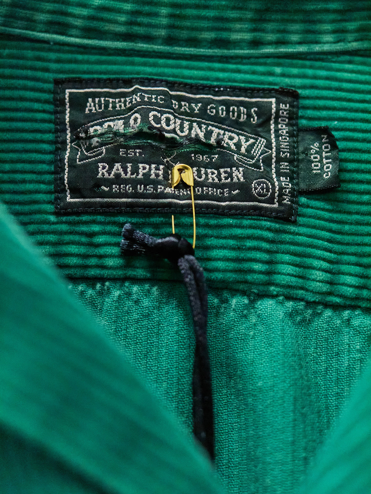 Polo Country Green Corduroy Button Down