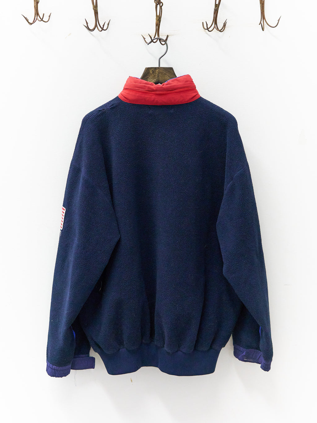 Vintage Polo Ralph Lauren USA Navy Fleece Quarter-Zip