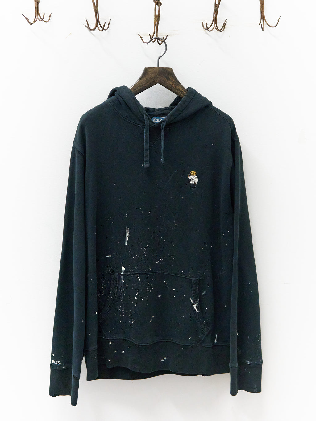 Polo Bear Black Painter's Hoodie