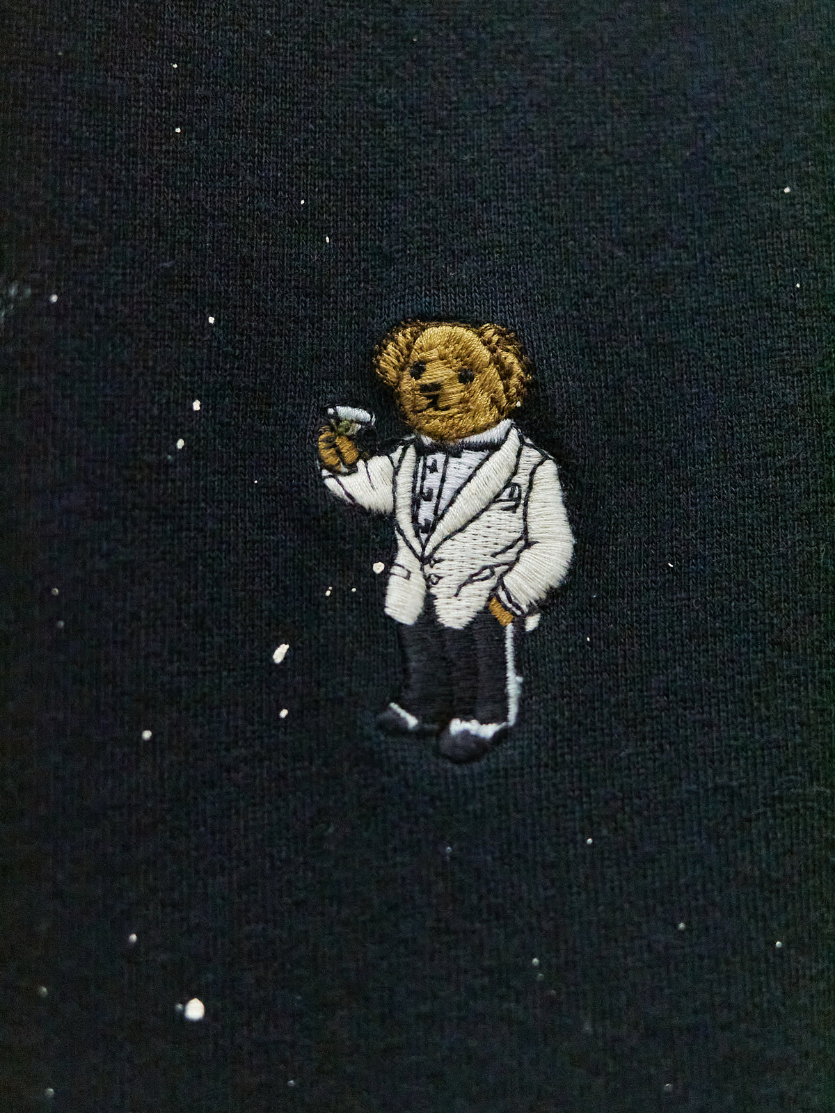 Polo Bear Black Painter's Hoodie