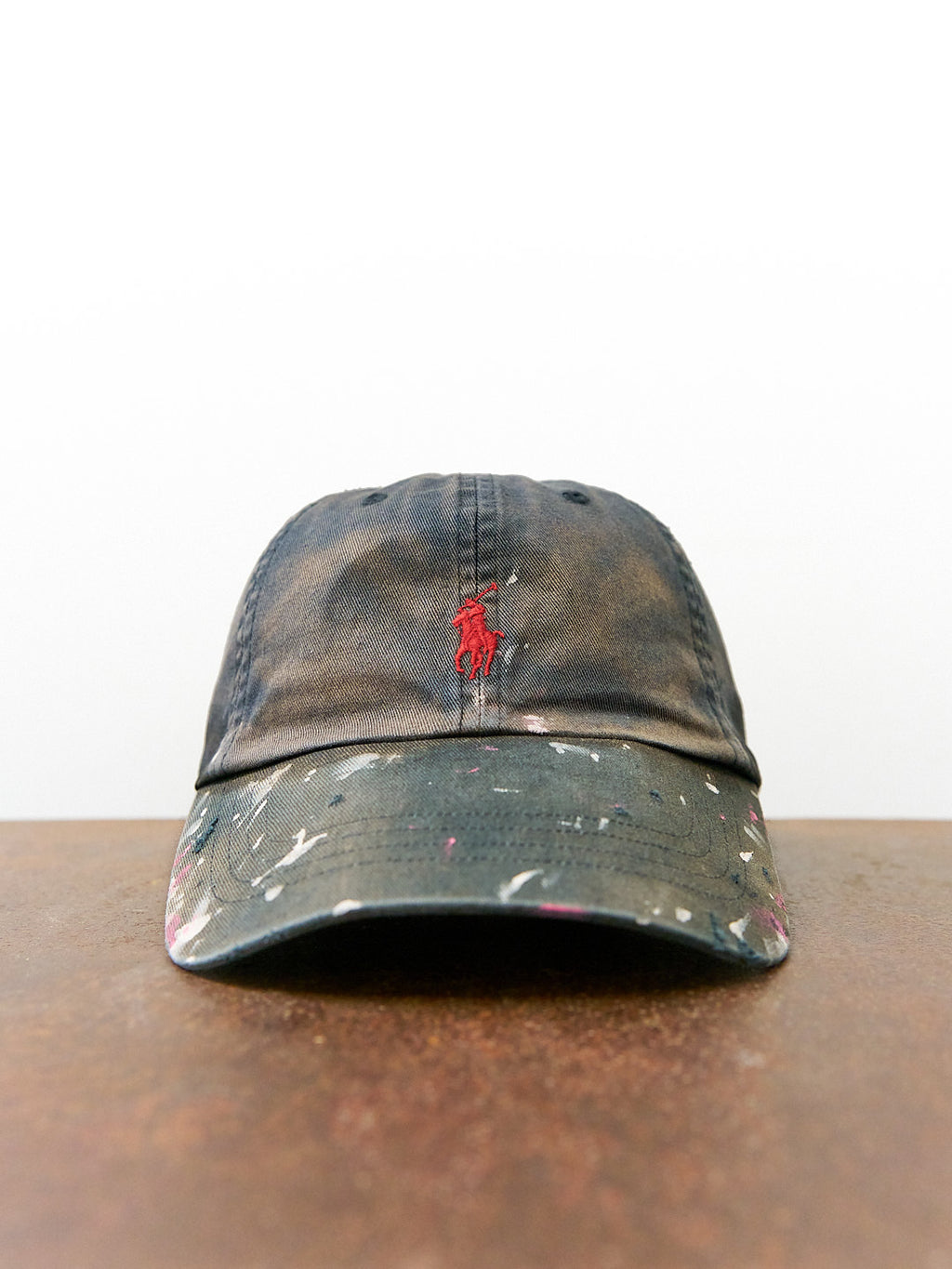 Polo Ralph Lauren Distressed Painter's Black Hat
