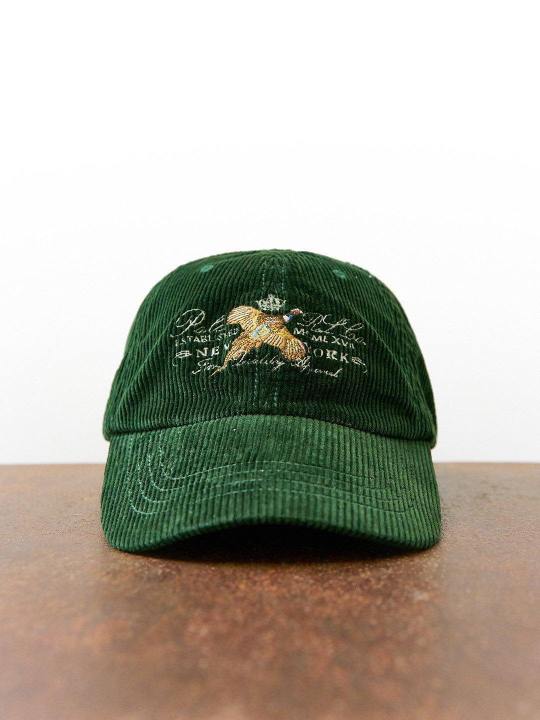 Polo Ralph Lauren New York Corduroy Embroidered Green Hat