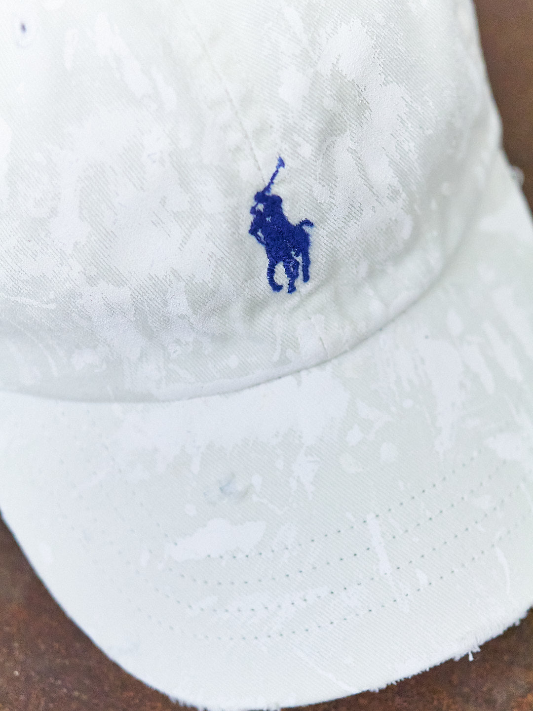 Polo Ralph Lauren Distressed Painter's White Hat
