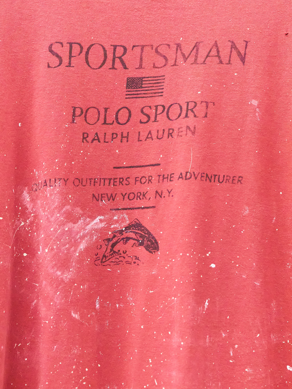 Vintage Polo Sportsman Red Painter's Chopped T-Shirt