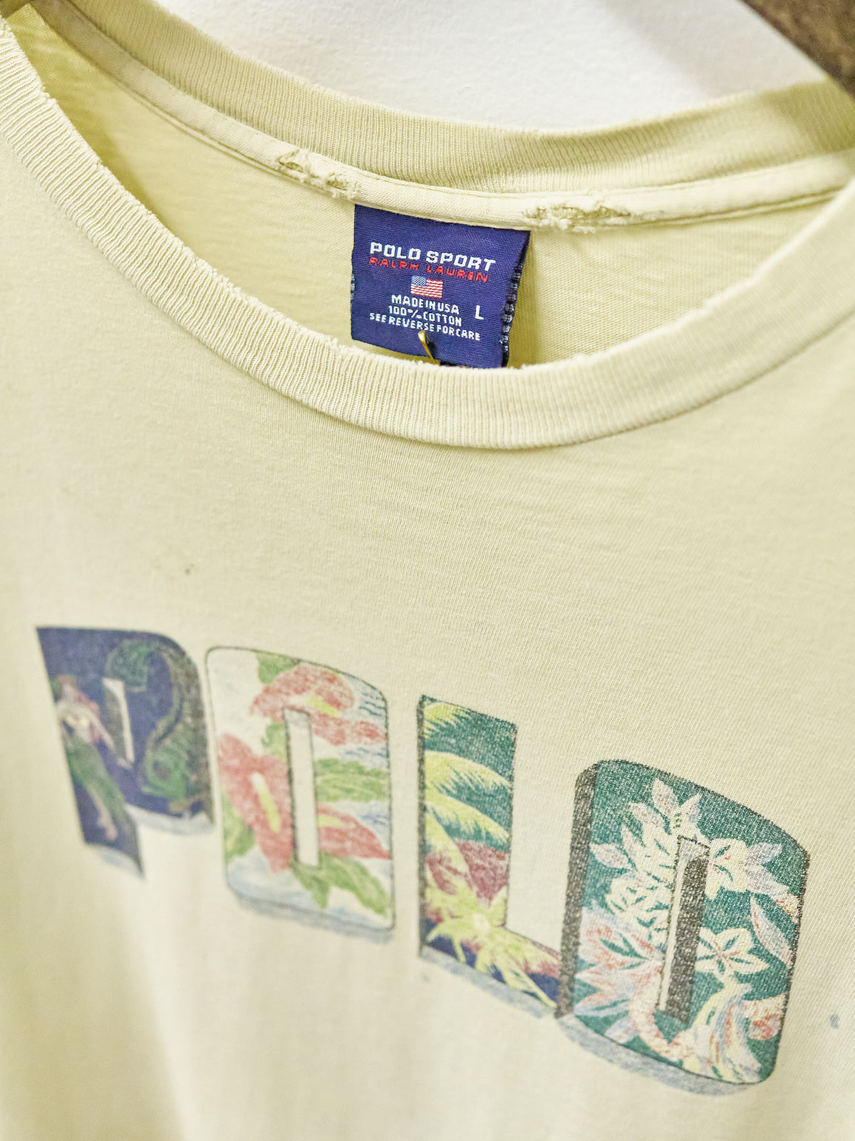 Vintage Polo Sport Spell-Out Painter's T-Shirt