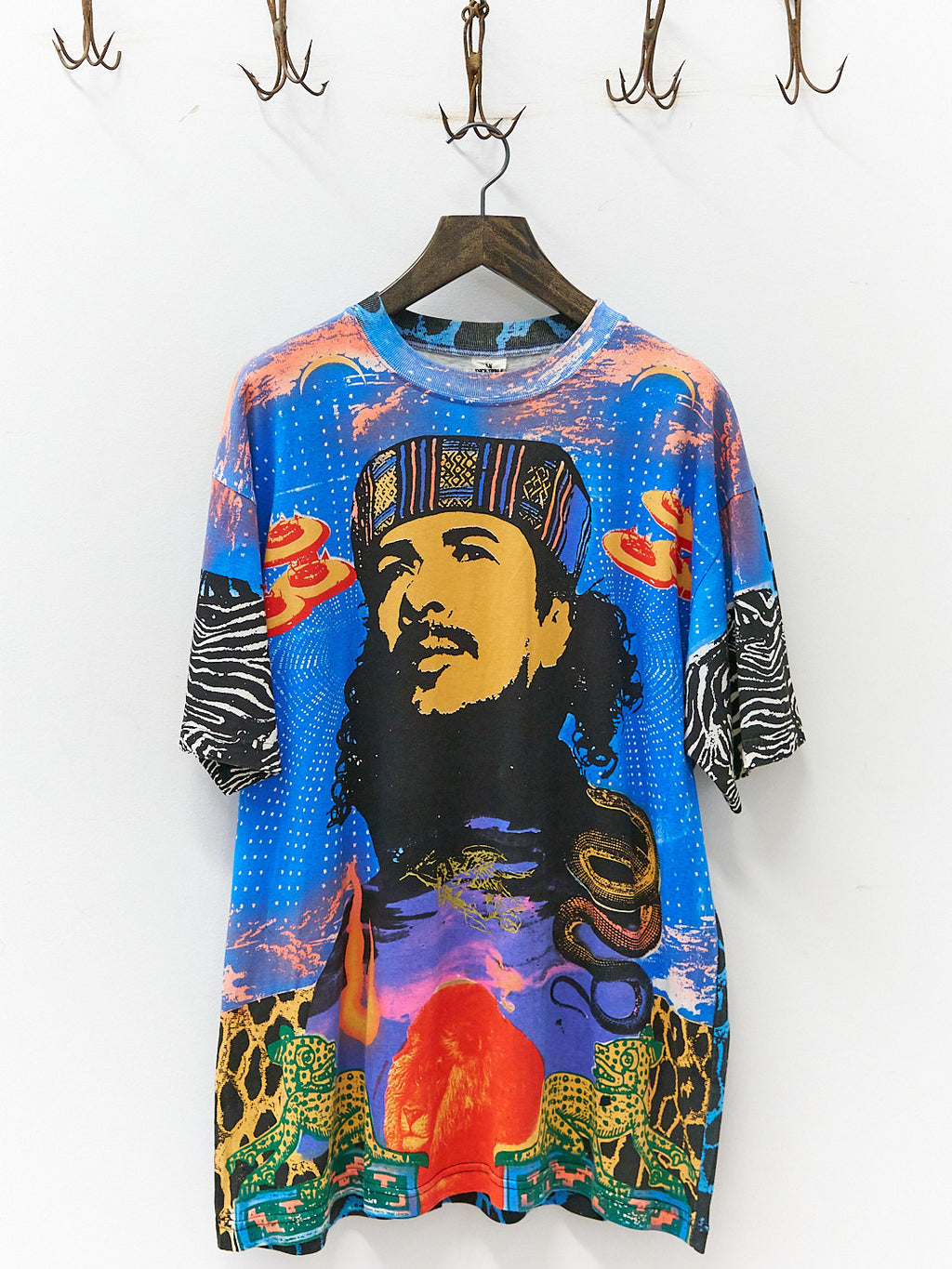 Vintage 90's Santana Heaven Smiles All Over Print Band T-Shirt