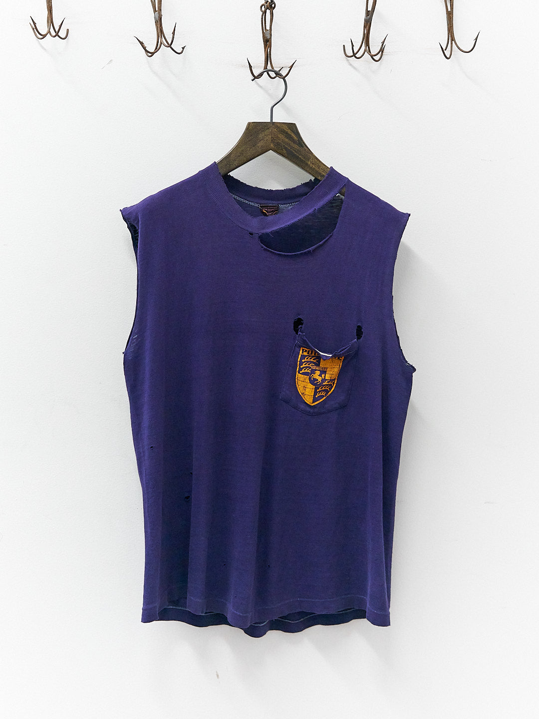 Vintage Porsche Thrashed Cut-Off T-Shirt