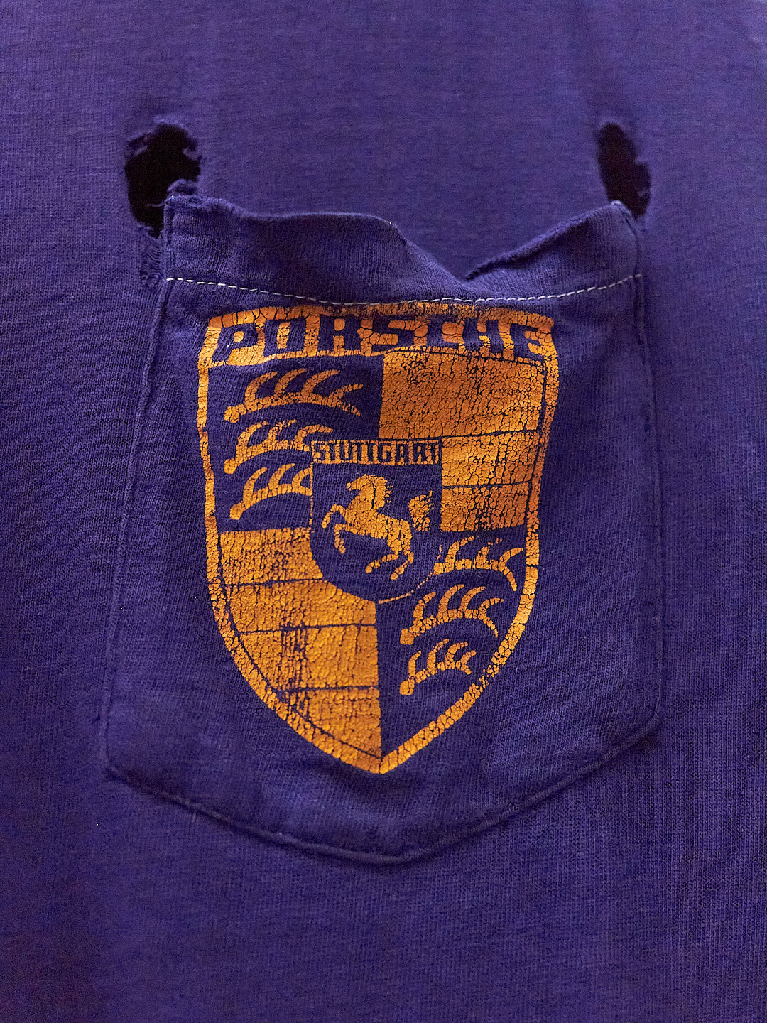 Vintage Porsche Thrashed Cut-Off T-Shirt