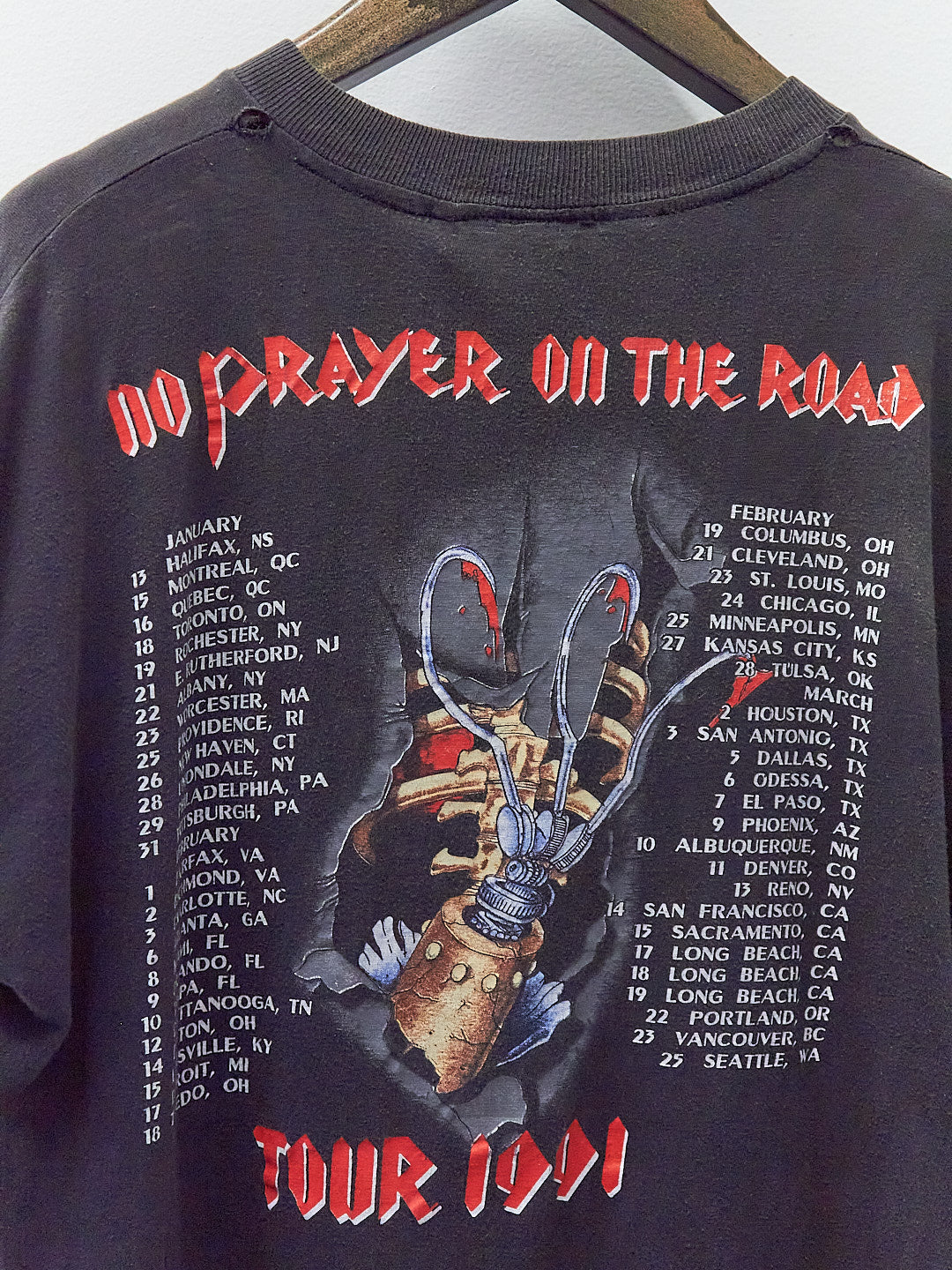Vintage 90's Iron Maiden Thrashed Band T-Shirt