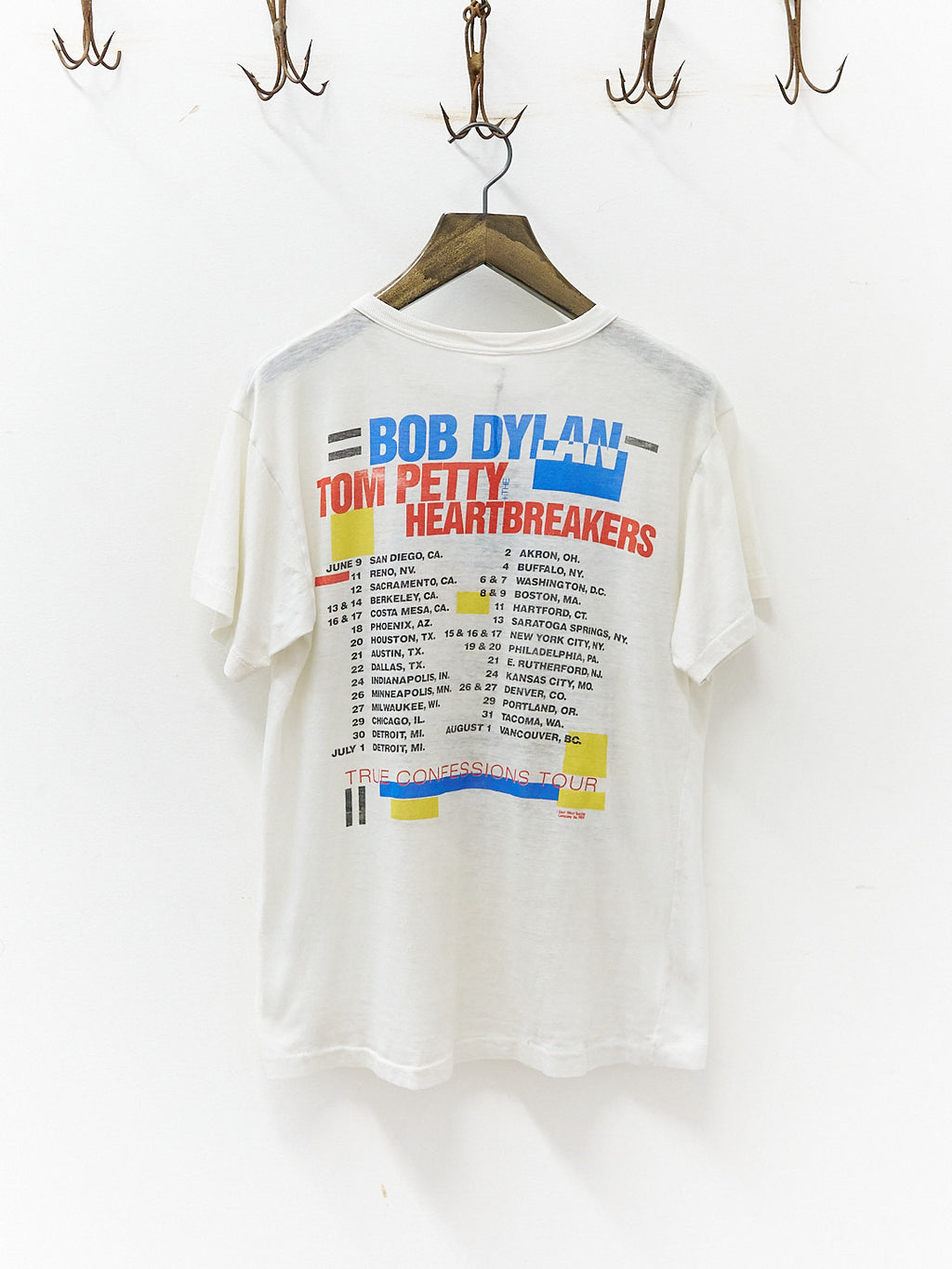 Vintage 80's Bob Dylan/Tom Petty True Confessions Tour T-Shirt
