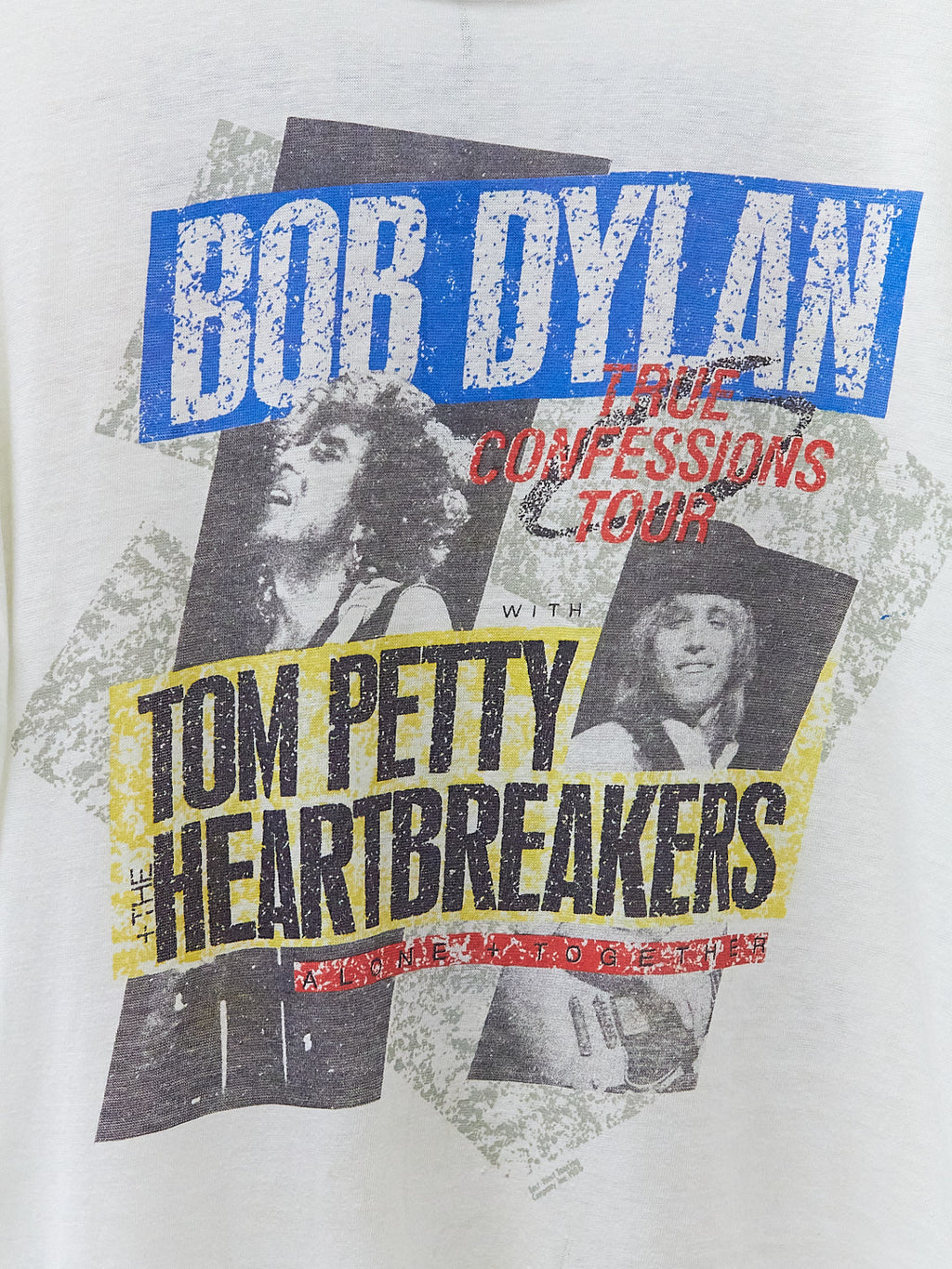 Vintage 80's Bob Dylan/Tom Petty True Confessions Tour T-Shirt
