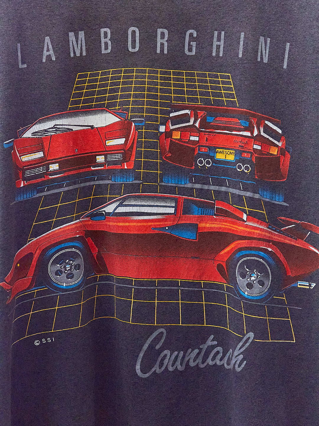 Vintage Lamborghini Two-Tone Faded T-Shirt